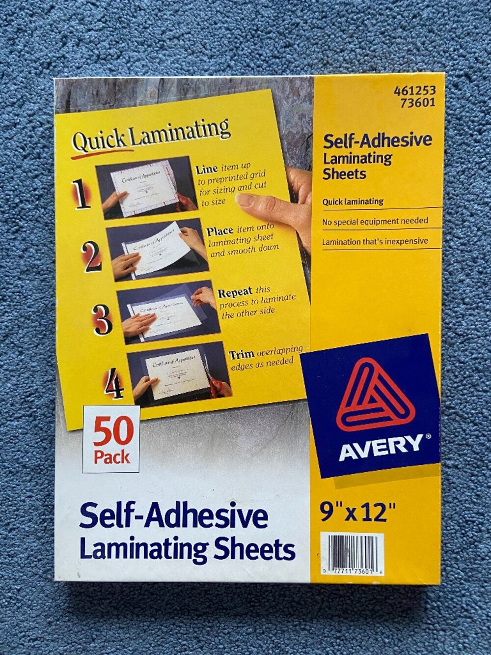 Lot Of 15 Avery Self-Adhesive Laminating Sheets